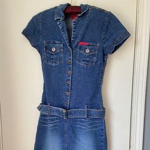 Hot Kiss Stretch Denim Mini Dress
